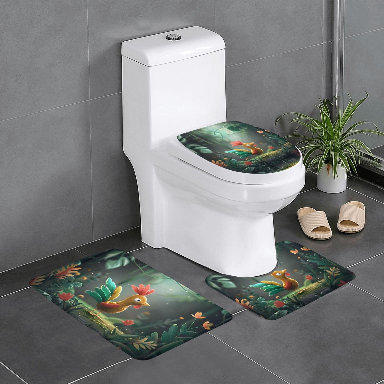 Tapis de salle de bain coq pour décorer la cuisine et la maison