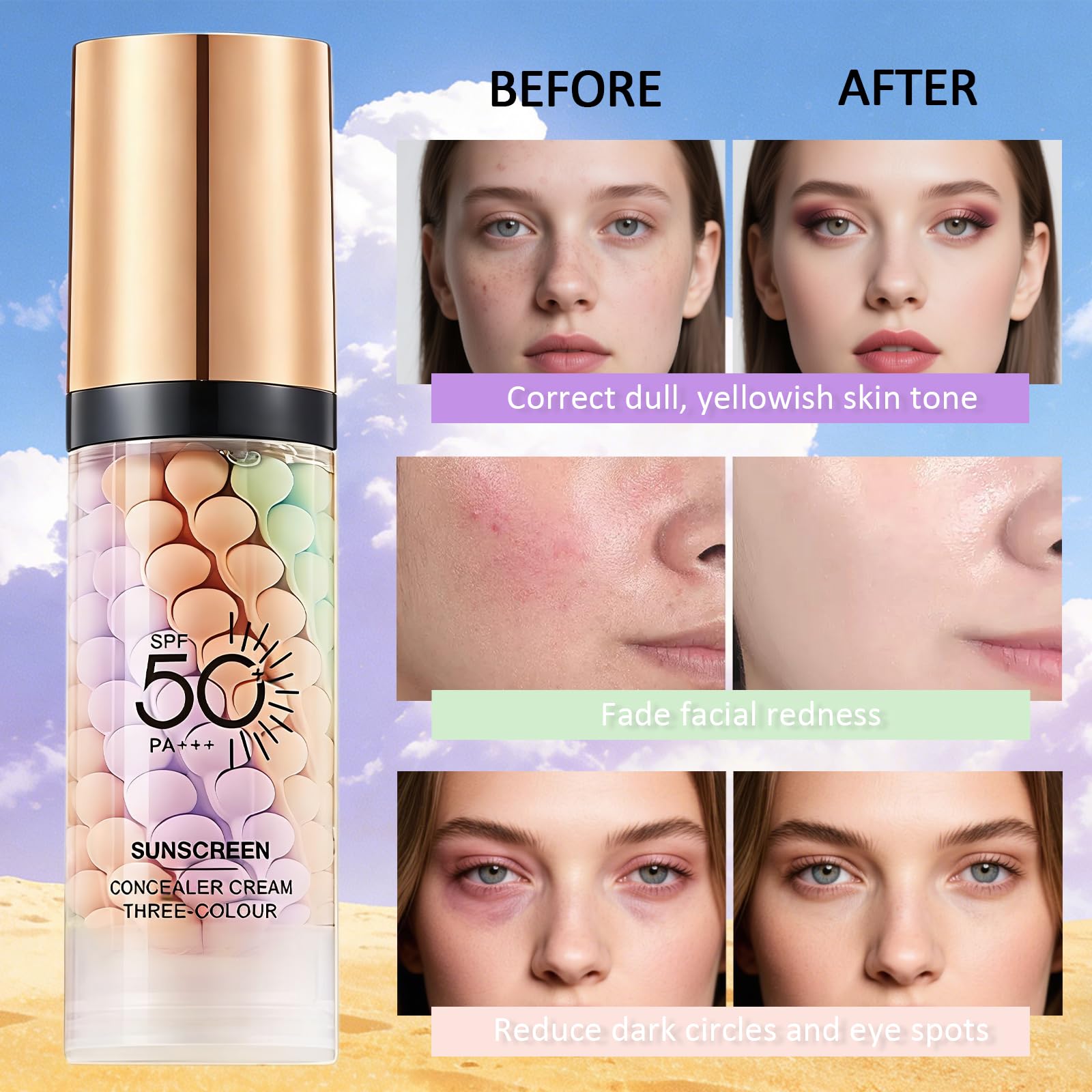 3-in-1 Primer: SPF 50+, Makeup Base -4 3-in-1 Primer: SPF 50+, Makeup Base -4