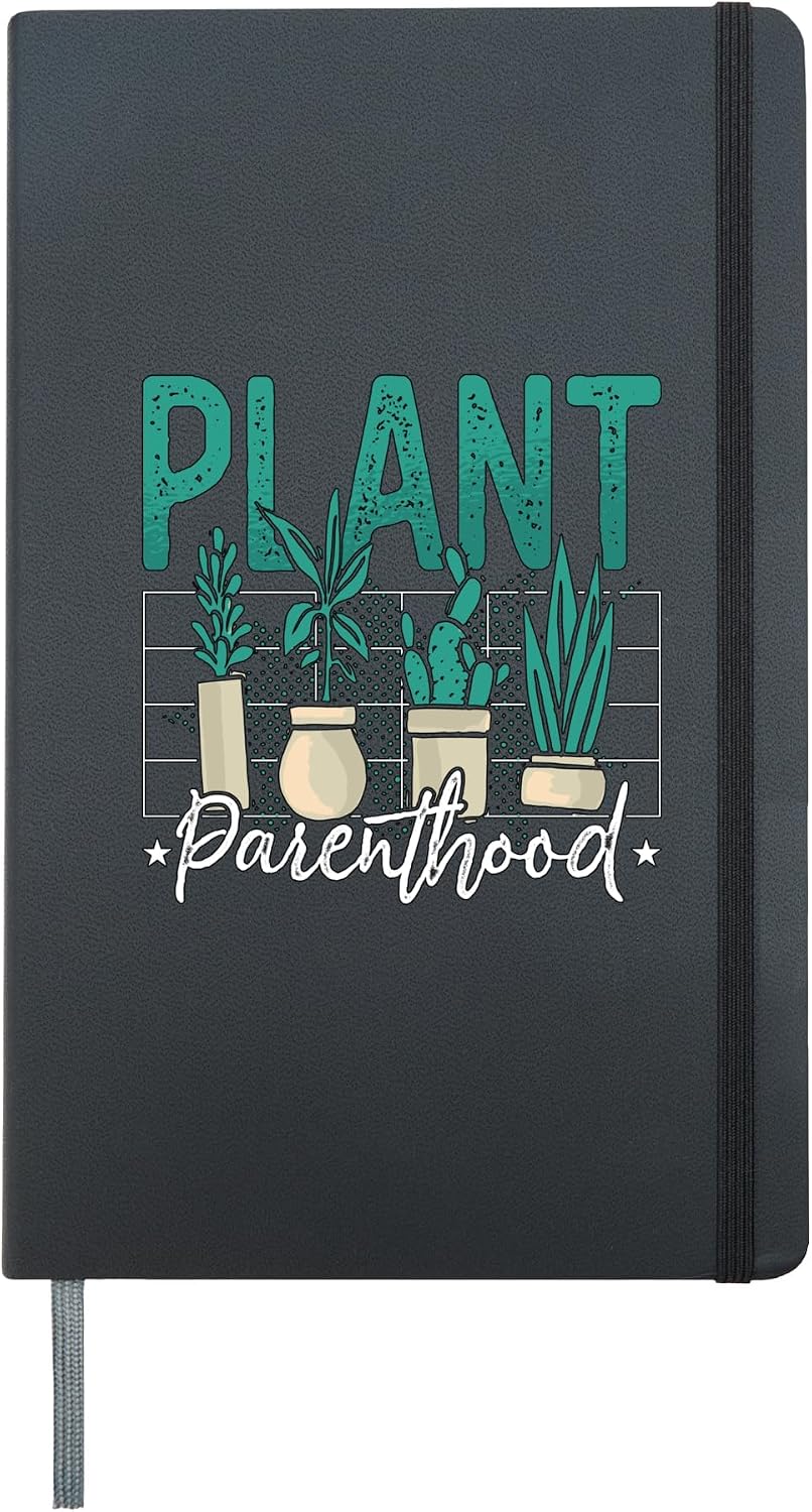 Plant Parenthood Indoor Plants Loves Gardening Houseplants Hardcover Journal, Black