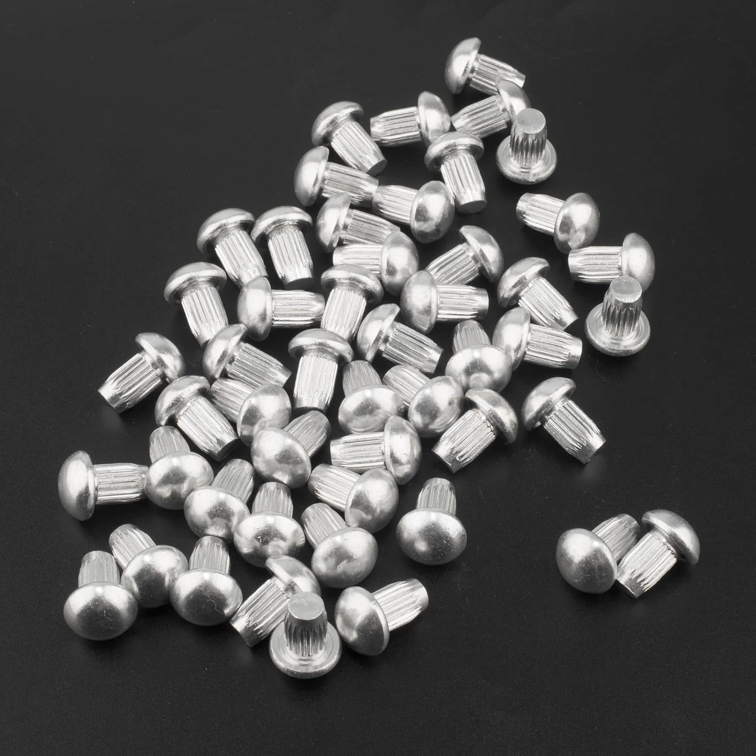 RTrhinoTuning 50pcs 8.5mm/0.33in Wheel Spike Nuts Lip Rivets Nuts Wheel Accessories Parts Universal Wheel Hub Decorative Nail Metal Aluminum Nail for 8.5mm/0.33" Hole Sliver