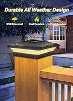 Vista 6 de T-SUN Luces Solares para Tapas de Postes Paquete de 6 para Postes de Vinilo/Madera de 4x4, Impermeables para Exteriores Blanco Cálido y Frío