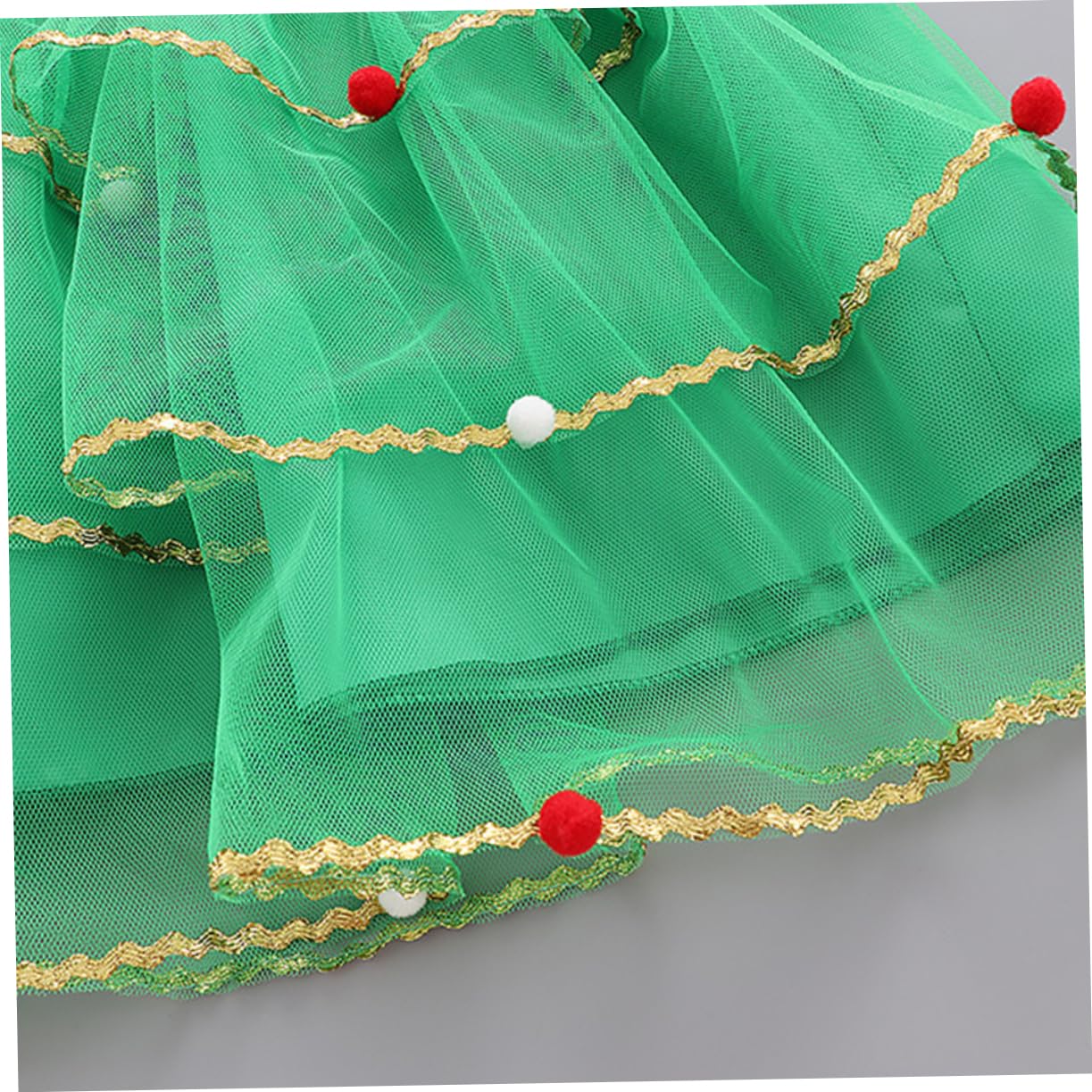 Didiseaon Ballet Performances Tutu Dress Christmas Party Tutu Skirt Xmas Tree Sequins Comfortable and Soft for Girls