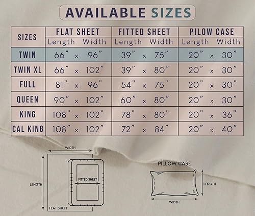 Miniatura 7 de RUVANTI Juego de sábanas de franela tamaño King, 100% algodón cepillado, bolsillos profundos de 16 pulgadas (se adapta a hasta 18 pulgadas),