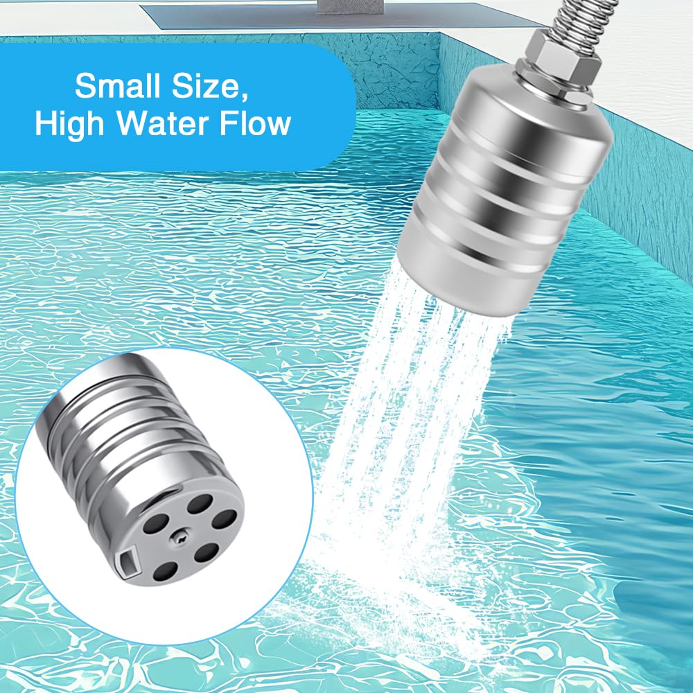 Golgner Robinet flotteur pour réservoir d'eau de piscine, vanne de contrôle automatique du niveau d'eau, en acier inoxydable 304 avec raccord 1/2" - 3/4", pour réservoirs d'eau, bassins à poissons