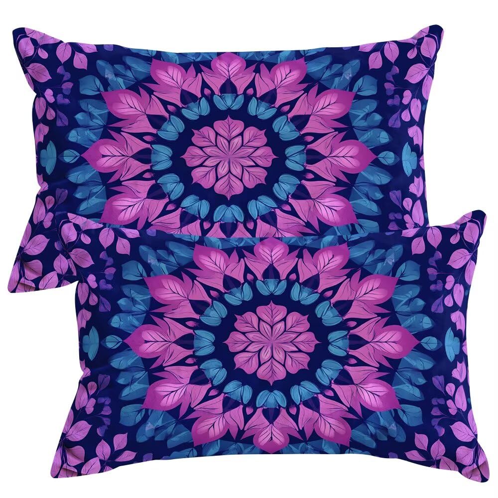Housse de coussin violet 40x60 en velours : protégez et sublimez vos vieux coussins