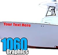 Vista 22 de Calcomanías de letras y números de barco personalizados (dos calcomanías) de vinilo marino