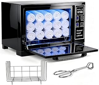 Hot Towel Warmer, 6L Heated Towel Warmers Cabinet with Clip for Spa, Salon, Home, Esthetician(Black)