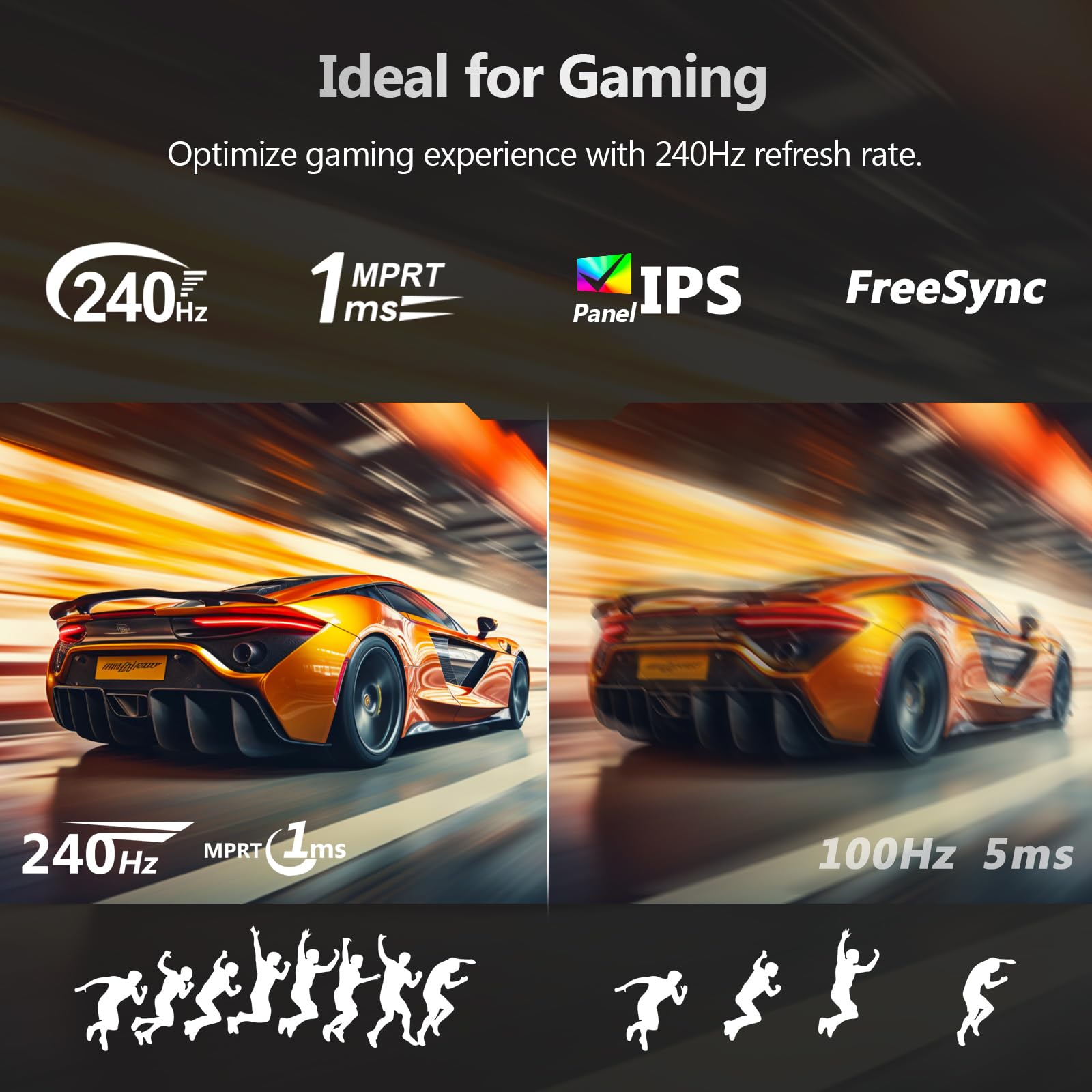 Z-Edge Biały ekran do komputera gamingowego 24'' 240 Hz, IPS, 1ms, FreeSync, FHD, Biały monitor Gaming 16:9, Regulowane pochylenie, 2× HDMI2.0 & 2× DP1.4, 350cd/m², HDR10, VESA (Łącze DP dołączone)