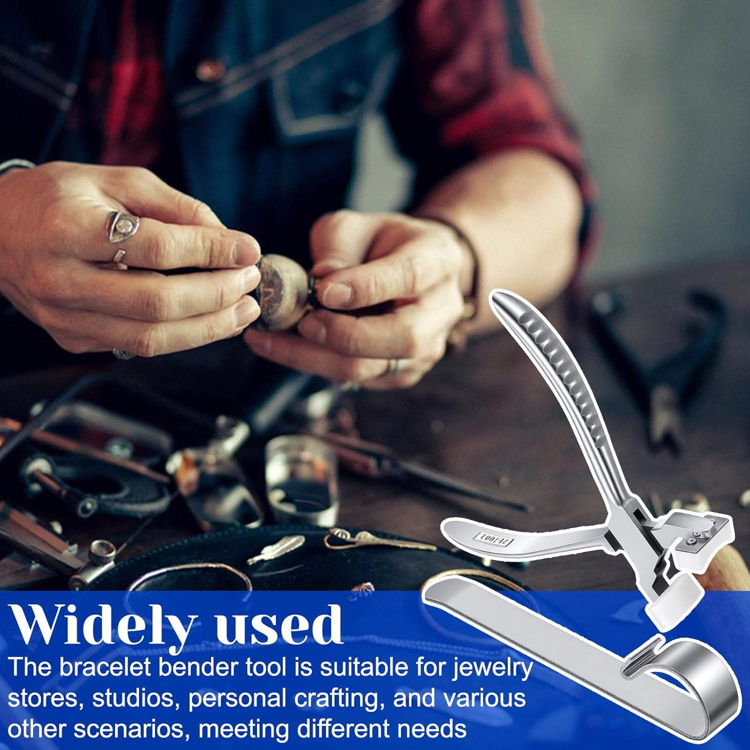 Caeuiciw 2Pcs Metal Bracelet Bending Tool Durable Jewelry Making Supplies for Crafting and Shaping Convenient and Fast Bracelet Helper for Smooth Curves and Creative Designs