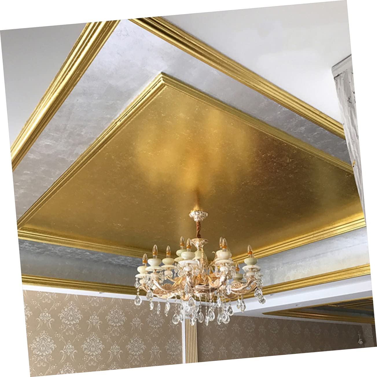 300 Hojas de Láminas de Imitación de Pan de Oro para Manualidades, Decoración Práctica y Bricolaje Papel Dorado