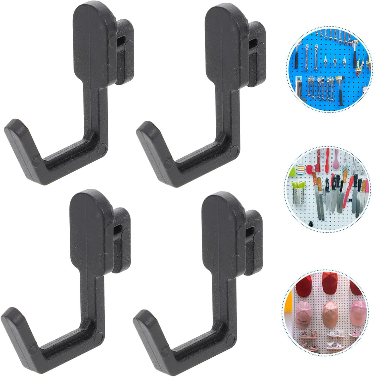 BESTYASH 20pcs Plastic Pegboard Hooks Display Hooks Wall Key Hanger Easy to Install