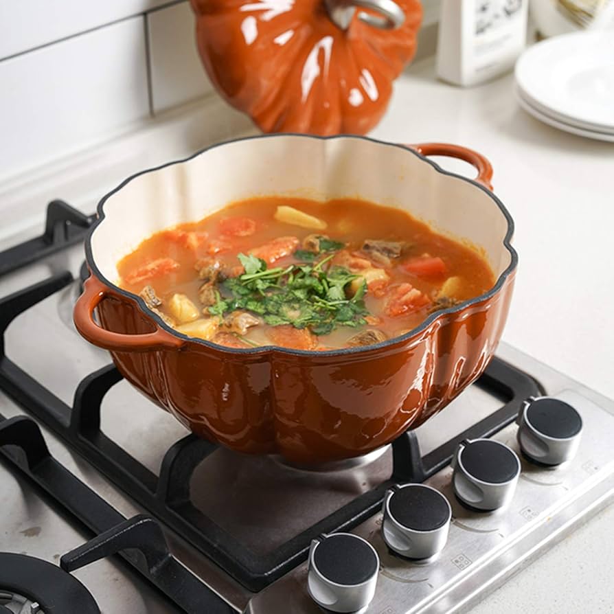 カボチャ型 両手鍋 オレンジ グリーン*5