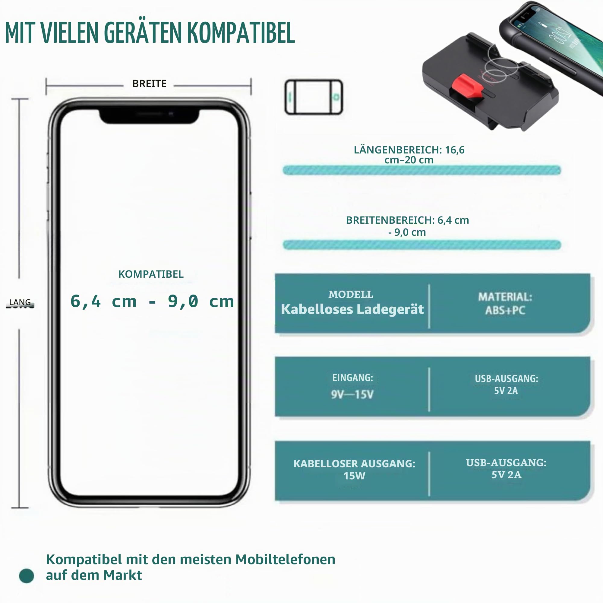 Navigationshalterung kabelloses Laden für GPS-Handy Motorrad für BMW R1300GS R1200GS ADV R1250GS CRF1000L S1000XR F900R F900XR F850GS F800GS F750GS F700GS Motorradzubehör