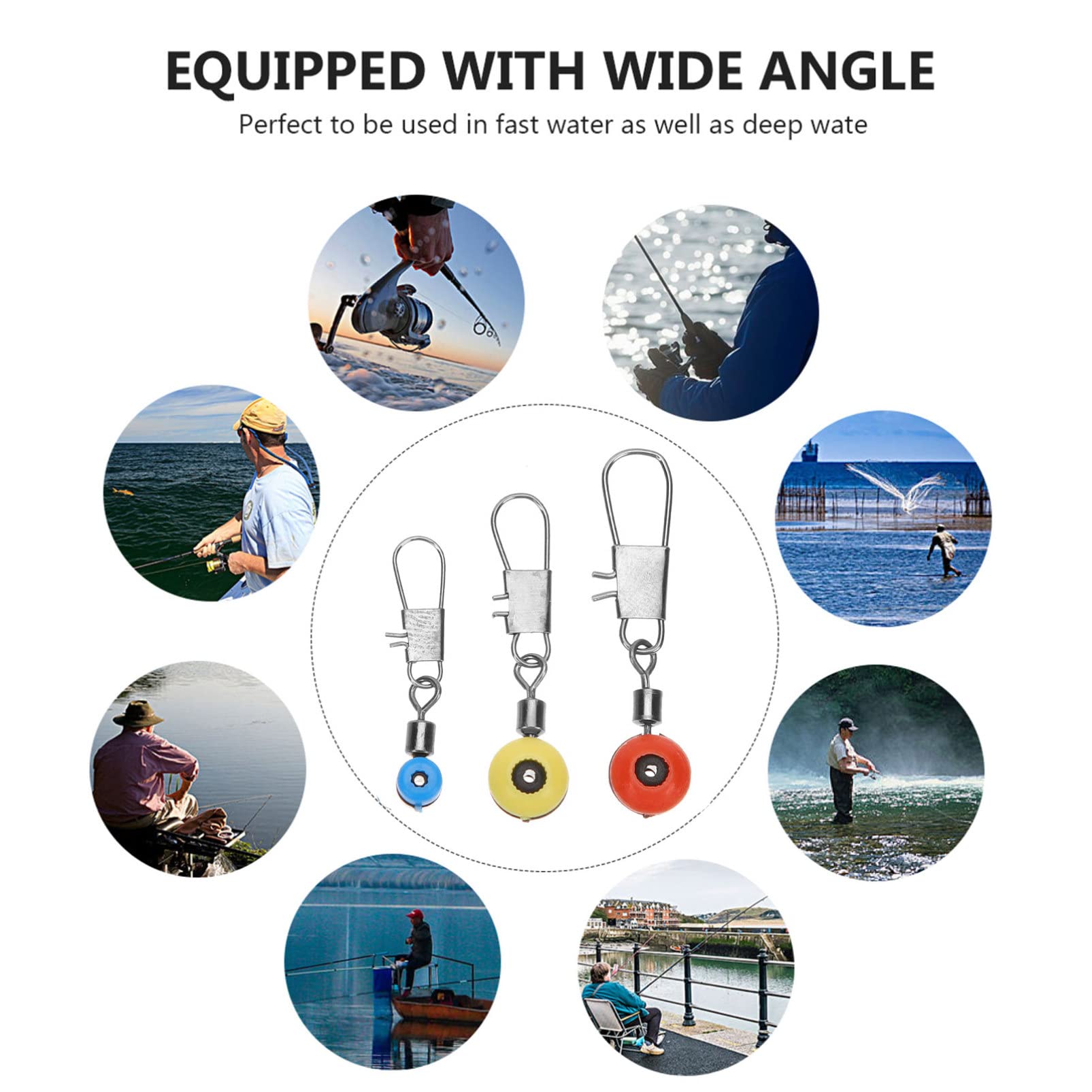 Toddmomy Angelverbindungsring Wirbel Für Outdoor Angeln Wirbel Für Angelring Verdrahtete Tonnenwirbel Tragbare Köderclips Angelköderwirbel Angelhakengelenk Kunststoff Schwarz