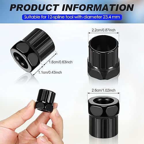 Miniatura 2 de Riakrum Herramienta de eliminación de casetes de bicicleta de montaña, herramienta de bloqueo negro para reparación de 6 uds