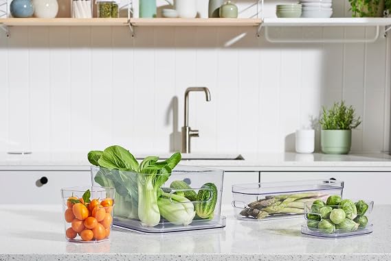 SmartStore Compact Clear Modular Storage Bin Container for Kitchen, XS