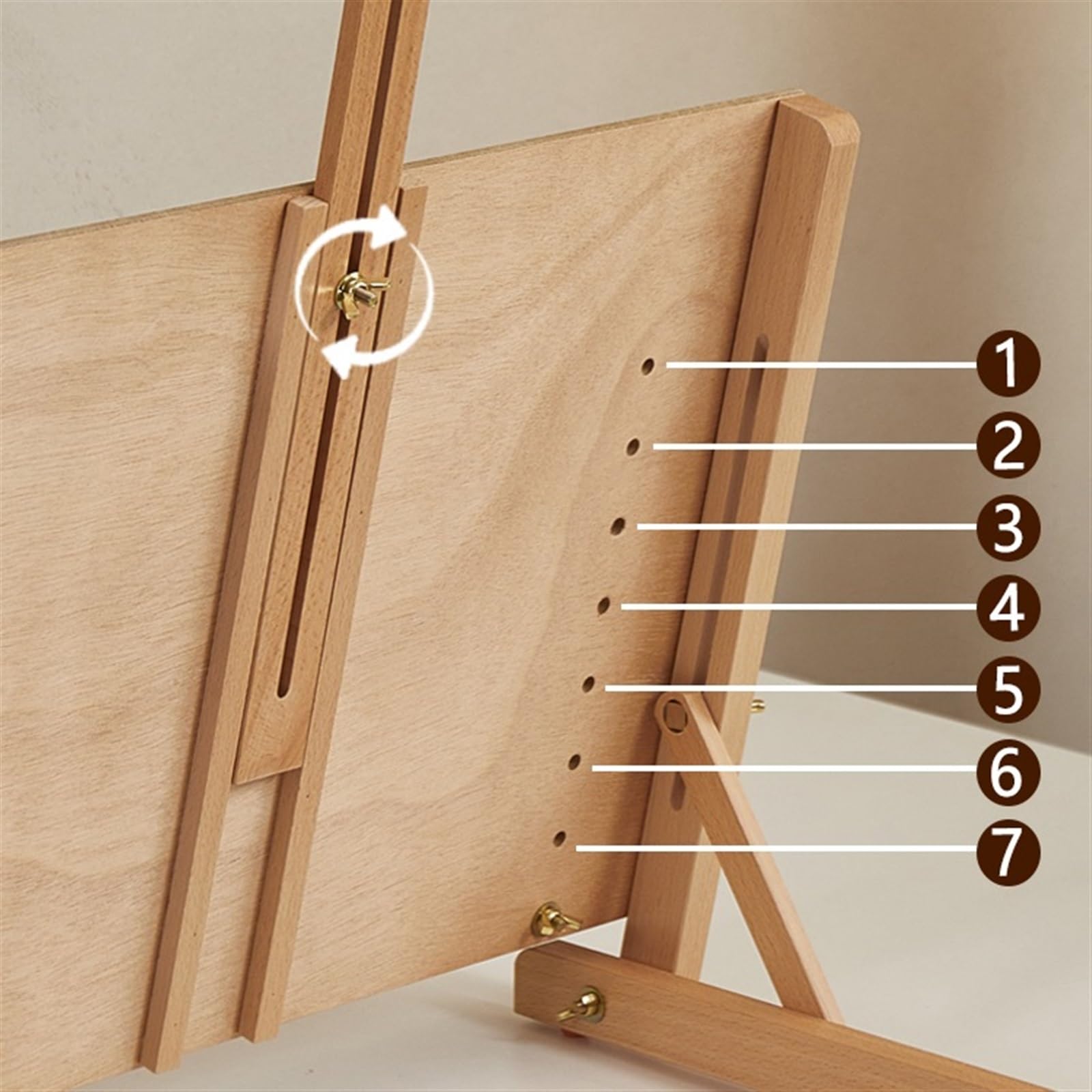 NZPOST Caballete de Mesa portátil, Caja de Almacenamiento, Caballete de Mesa Ajustable para Pintar y exhibir, Soporte de Madera para Artistas Principiantes