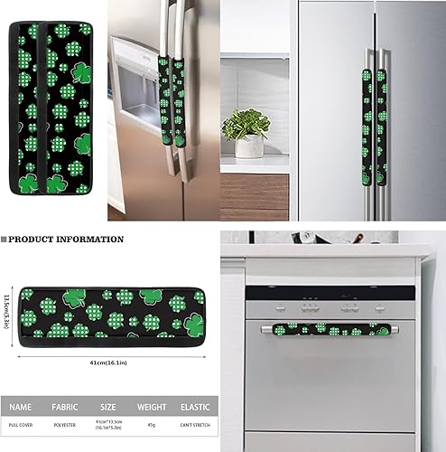Vista 125 de Juego de 6 fundas protectoras para manijas de puerta de refrigerador con diseño de esqueleto divertido, guantes de cocina para nevera, microondas