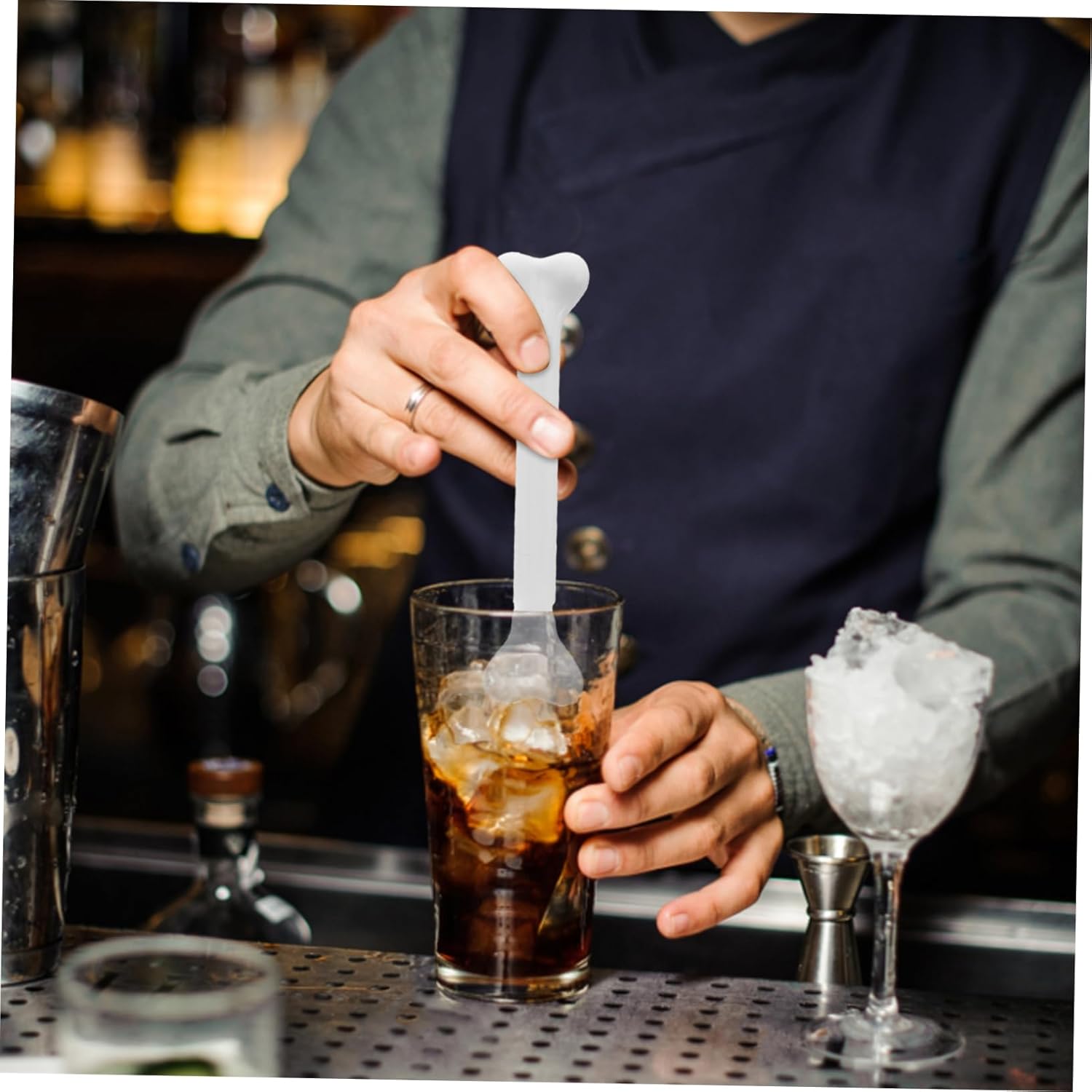 250 Pcs Bone Swizzle Stick Beverages Drinks Cocktail Stirrers Beverage Mixing Tool Drink Mixer Stick Bone Stirrer Stir Stick Cocktail Mixing Rods White Plastic re-usable