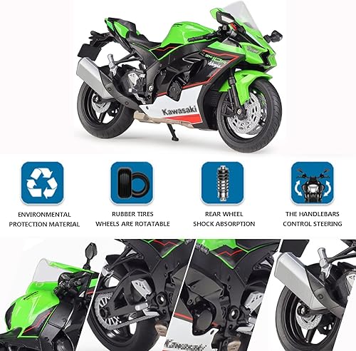 Miniatura 4 de Modelo de motocicleta a escala 112 Metal fundido a presión con piezas de plástico motocicleta 2021Ninja ZX-10R