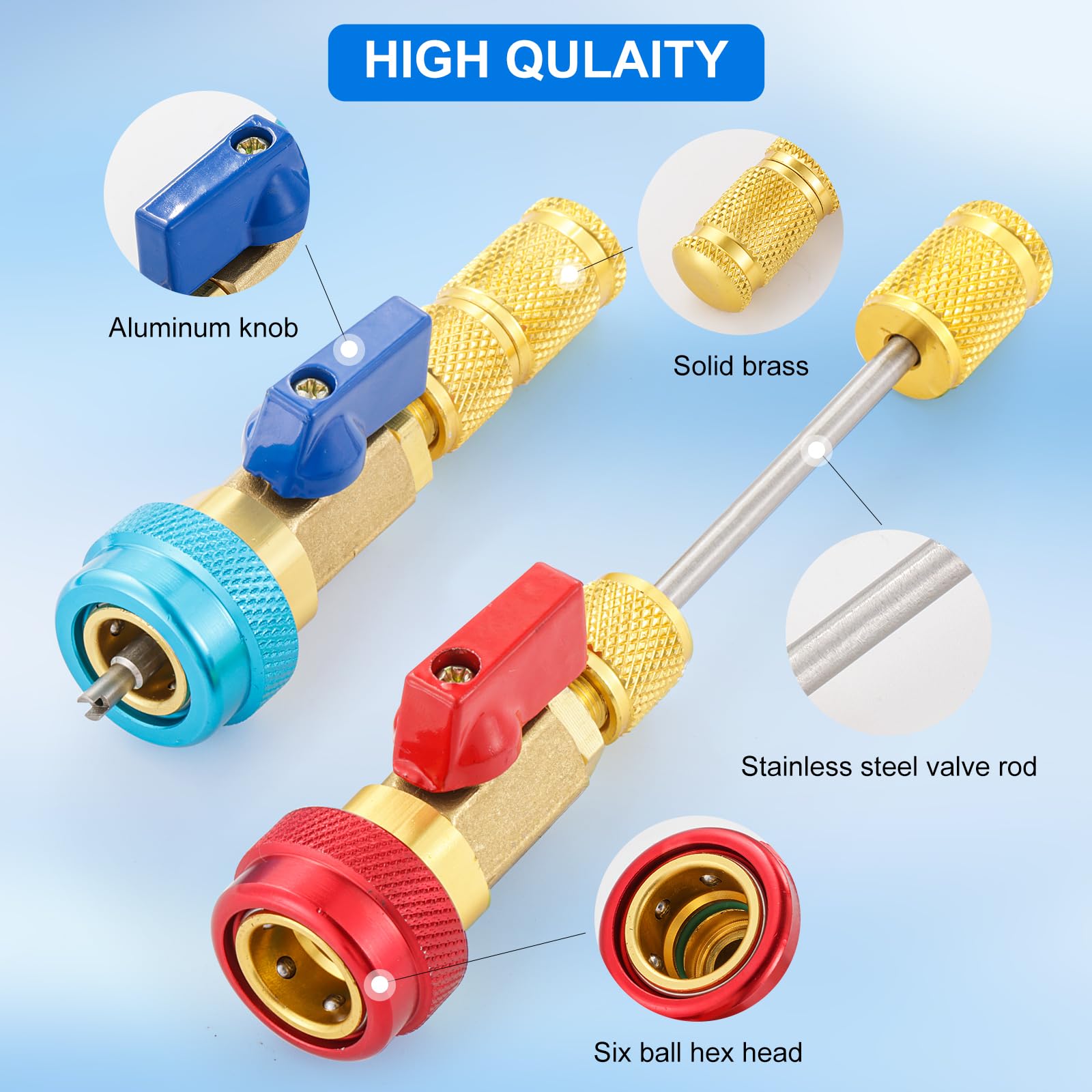 R134A Valve Core Tool 37-Piece R134A AC Valve Core Tool Kit - Quick ...