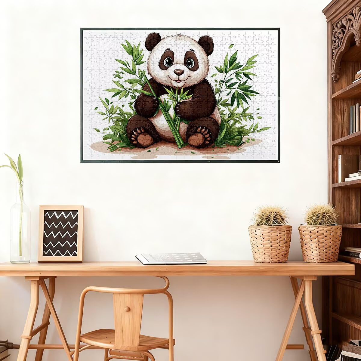 Puzzle 2000 elementów dla dorosłych, panda ze zwierzętami dla dorosłych, Impossible Puzzle dla całej rodziny, klasyczne puzzle z ekskluzywnym pudełkiem do pakowania prezentów, drewniane puzzle do