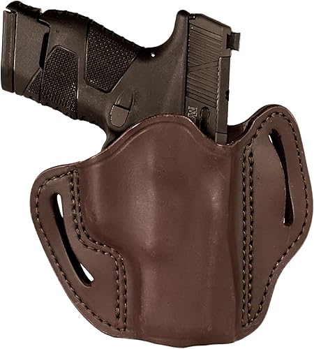 Uncle Mike's Funda Taurus G3C, funda de cuero OWB para Glock 19, Glock 17, 19, 22, 23, Taurus G2C, M&P Shield 0.354 in, funda Shield Plus, funda