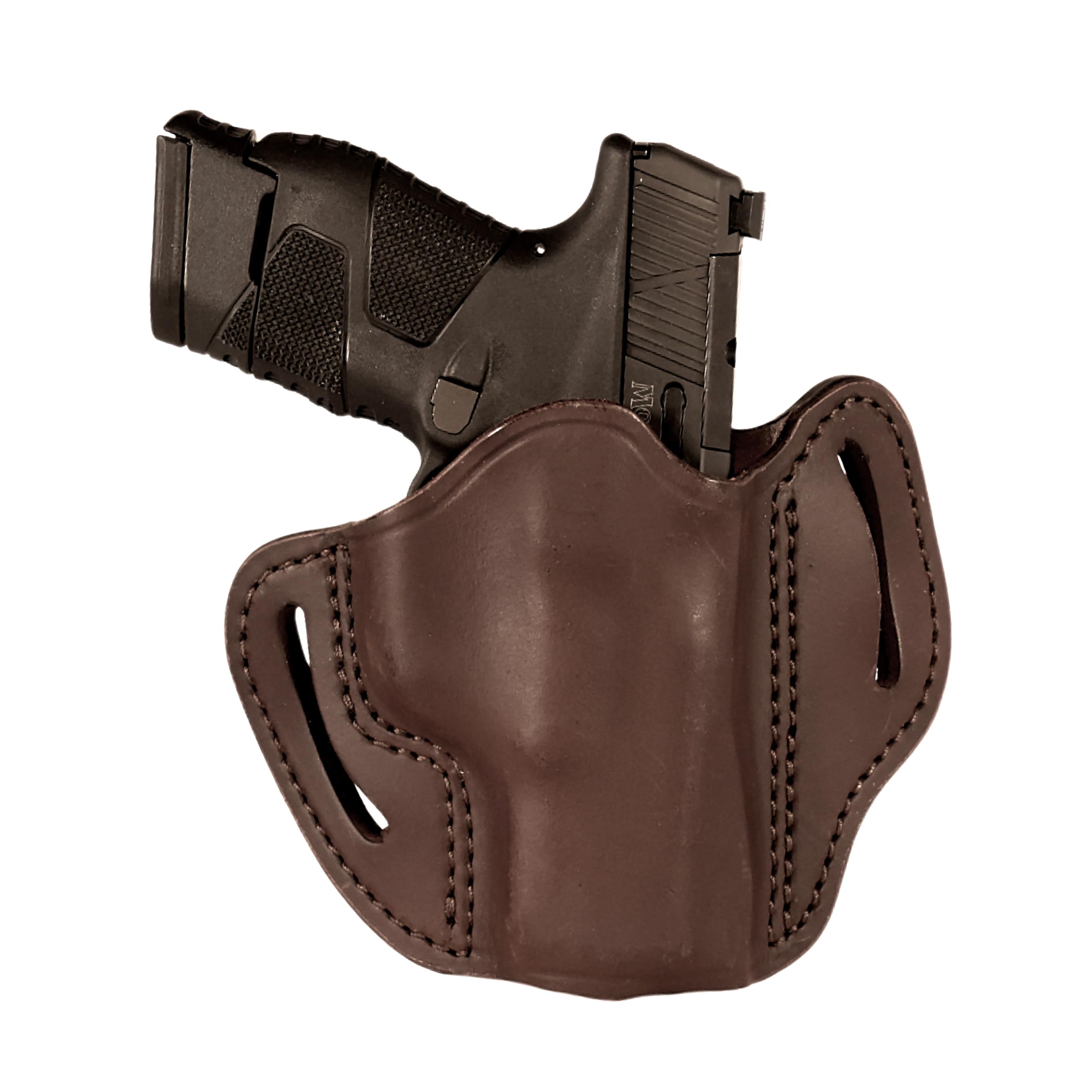 Uncle Mike's OWB Leather Holster Compatible with Taurus G3C, G2C, Glock 19, Glock 17, 19, 22, 23, M&P Shield 9mm, Shield Plus, Sprinfield XD, Ruger SR9, SR40, Sig P229, P228