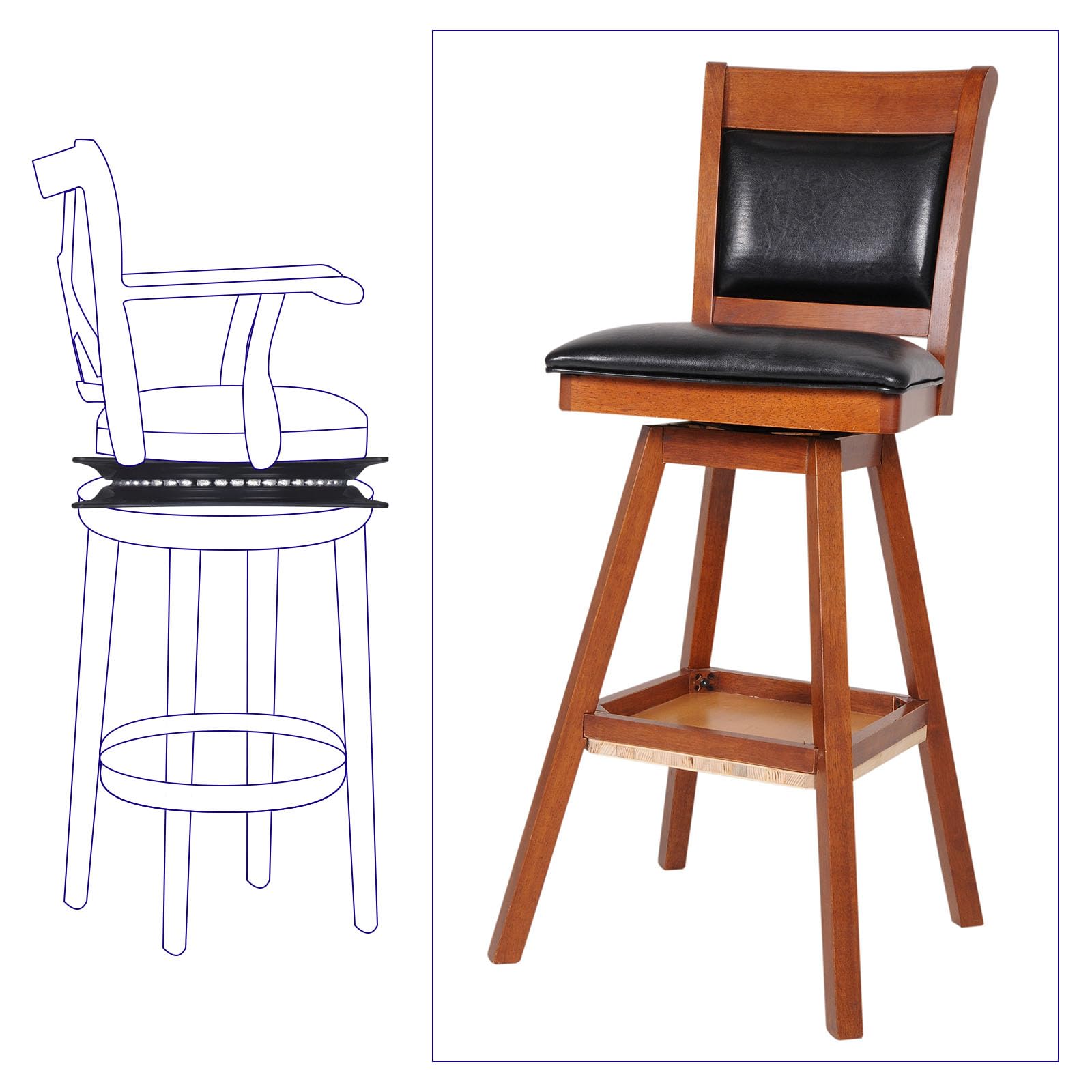 Beachside Swivel Counter/Bar Stool In Oyster - Foto 14