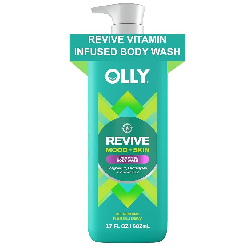 OLLY Revive Sabonete Líquido Corporal com magnésio, eletrólitos e vitamina B12 – 502 mL