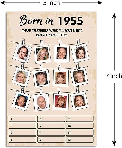 Miniatura 2 de Juegos de fiesta de cumpleaños número 70, juego de 2 actividades para 15 invitados, paquete de juegos nacidos en 1953, suministros de fiesta de