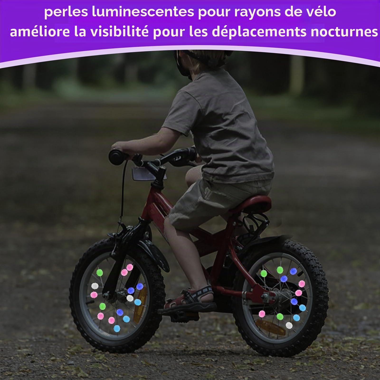 Perles Rayons Velo Lot De 210 Perles Réfléchissantes Pour Rayons De Vélo Alfven - Clips Colorés Pour Roues De Vélo Enfant, Formes Cœur Et étoile, Sécurité Et Fun