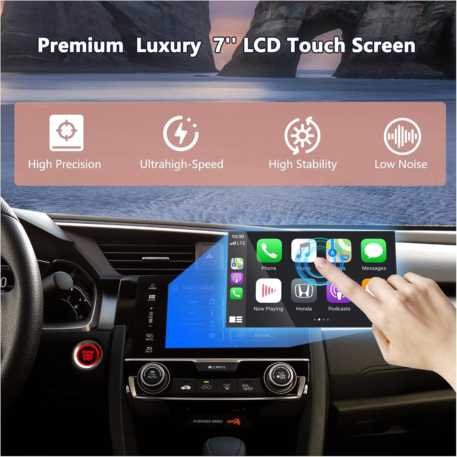 7" Display LCD Touch Screen Navigation Digitizer Radio Fits for Honda Civic 2016 2017 2018 Replace# 39710 -TBA-A11 39710-TBA-A21 39710-TBA-305