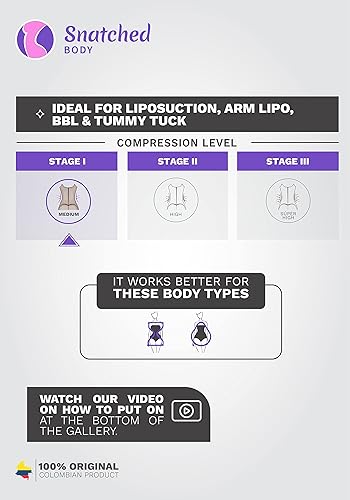 Miniatura 6 de Snatched Body Women's Stage 1 Full Body Shapewear Faja Colombiana Post Surgery Compression BBL