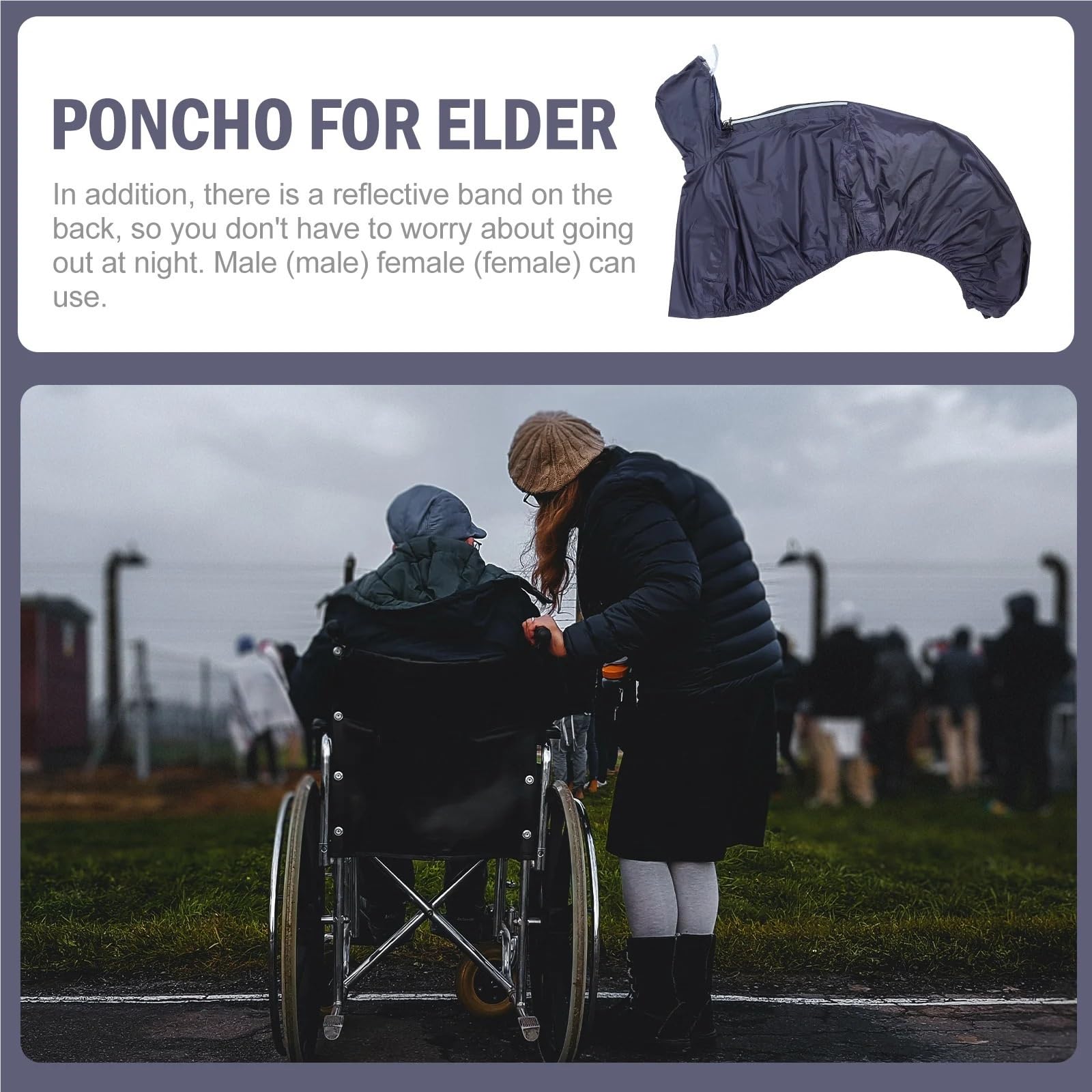 Chubasquero Para Silla De Ruedas Impermeable for silla de ruedas for personas mayores, ligero y práctico poncho for exteriores, impermeable for adultos con discapacidad