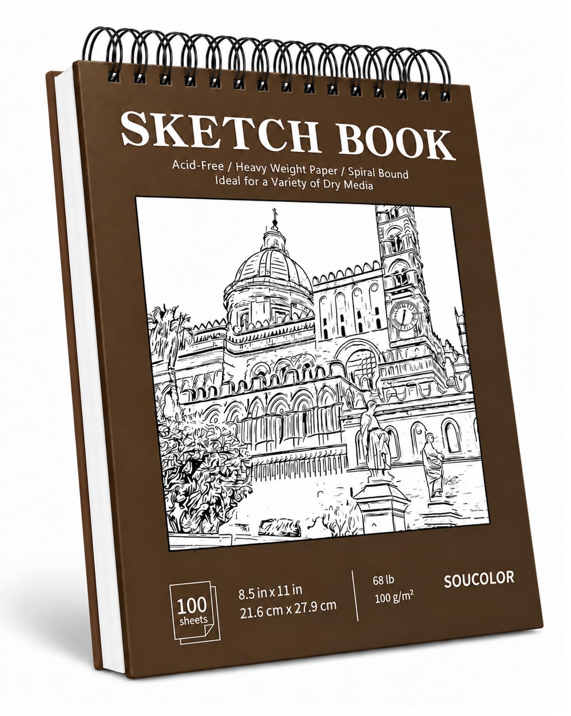 Soucolor Sketchbook - 100 Sheets for Artists -16