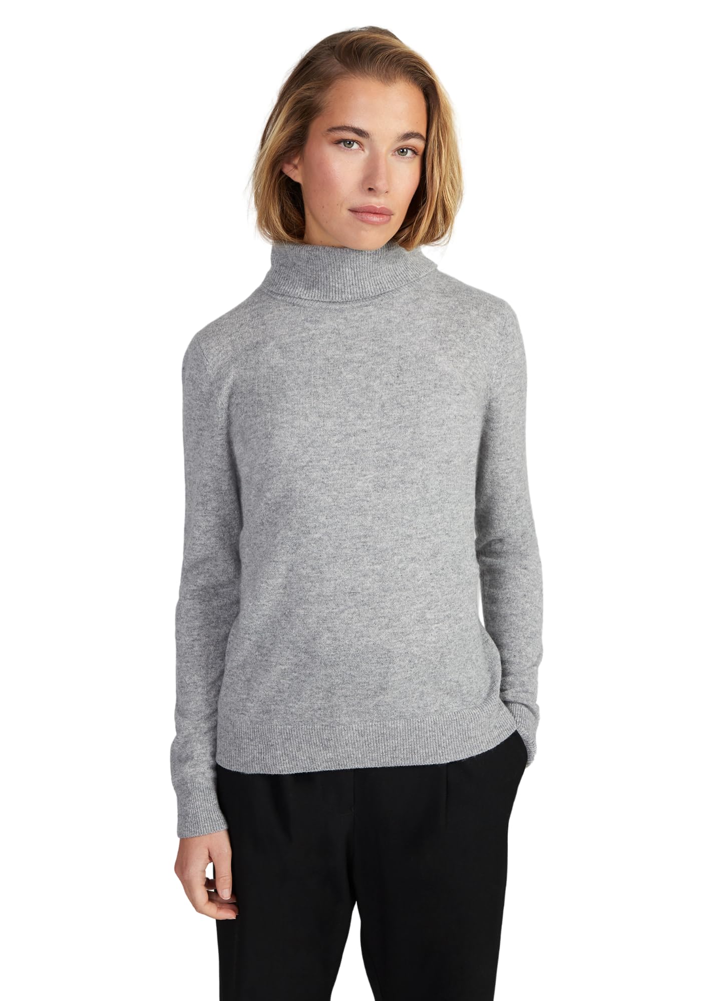 Style & Republic Damen Rollkragenpullover aus 100% Kaschmir, Klassische Passform, stilvoller Premium-Cashmere-Feinstrickpullover für Herbst und Winter, Designed in Berlin