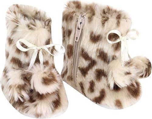 Miniatura 4 de Sophia's Juego de invierno de 3 piezas con estampado de animales con capa de piel con capucha de guepardo, botas a juego y leggings rosa intenso