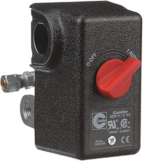 Condor USA, INC Air Compressor Pressure Switch; Range: 20 to 105 psi, Port Type: (4) Port, 1/4
