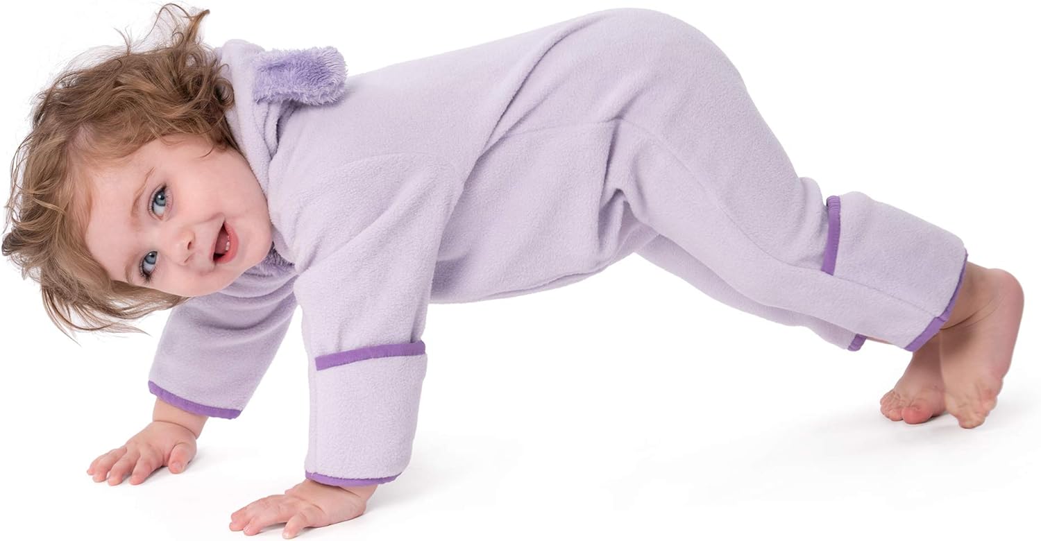 baby deedee baby-girls Fleece Baby Bunting - Warm Toddler Romper Costume, Cozy Infant Outerwear Hooded Kids Bodysuit - Image 2