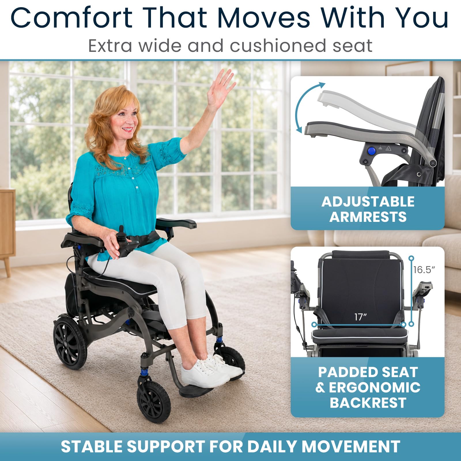 Lightweight Electric Wheelchair - Vive Airframe -6 Lightweight Electric Wheelchair - Vive Airframe -6