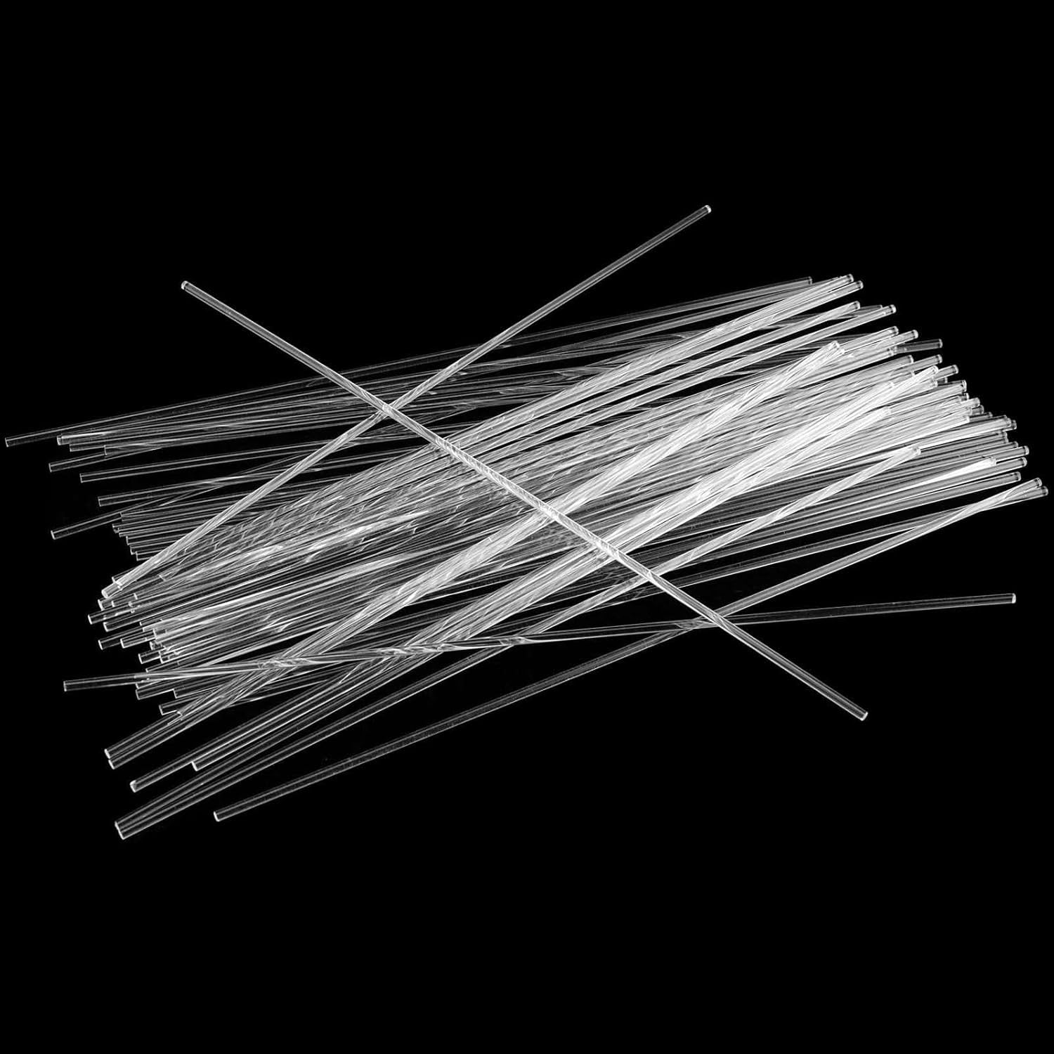 Okrągłe Pręty Akrylowe 50 Szt. Akrylowe Patyczki Długość 19,5 Cm Materiał Diy Dekoracja Kwiatowa Średnica 2 Mm-5 Mm Przezroczyste Akrylowe Kołki, One Color, 5mm