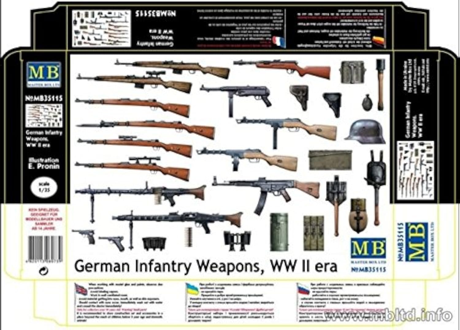 Master Box 35115-1/35 - German Infantry Weapons, WW II Era Plastic Model Kit
