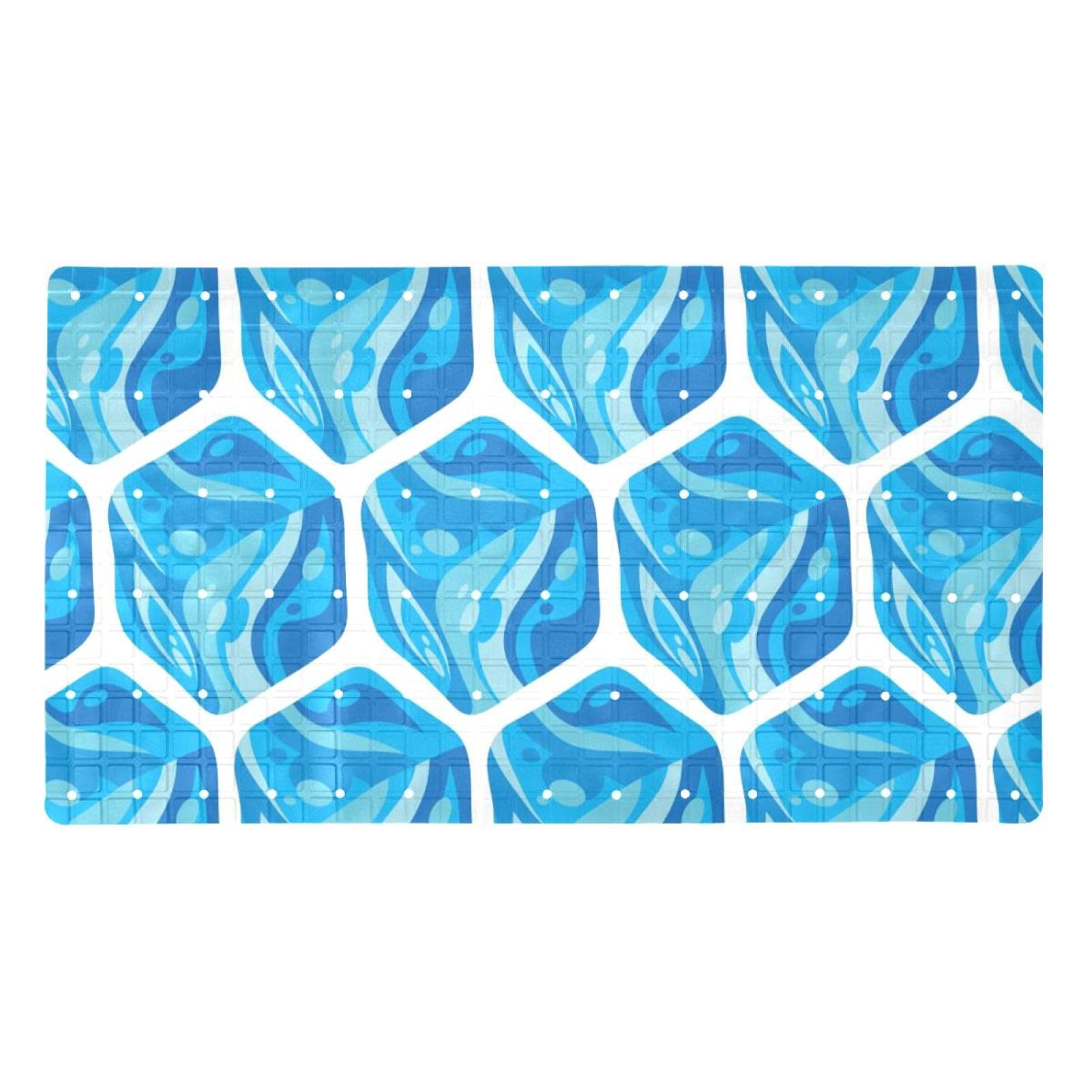 Tapis de douche antidérapant pour sécuriser le bain des enfants bleu