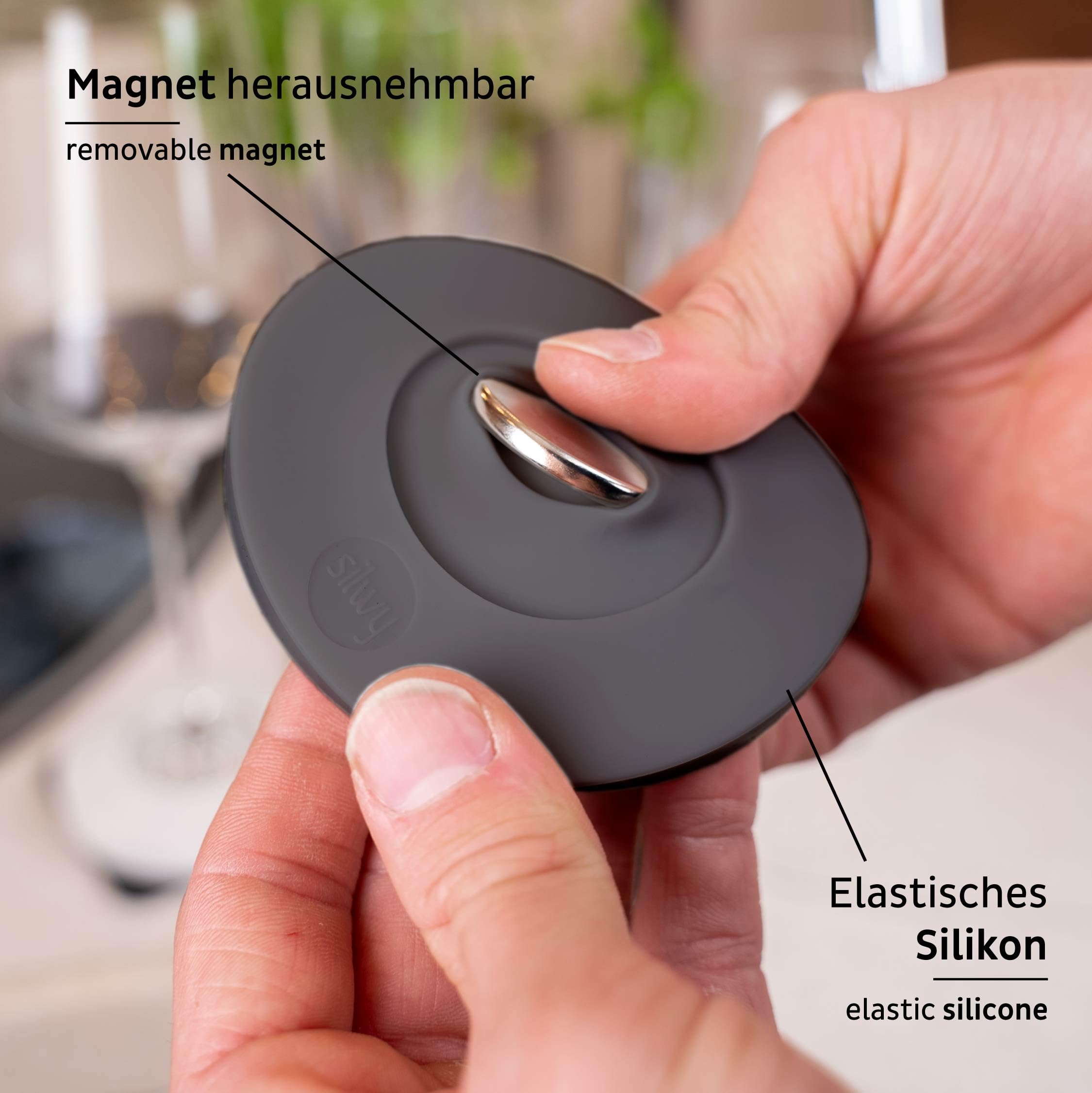 Silwy 5 cm set van 4 metalen nano-gelkussentjes - White
