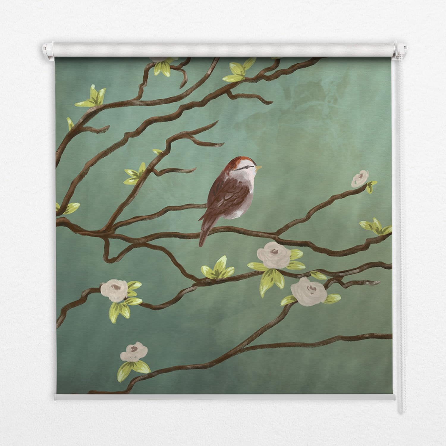Store oiseaux sur la branche 50x50cm Tulup pour une ambiance zen au salon
