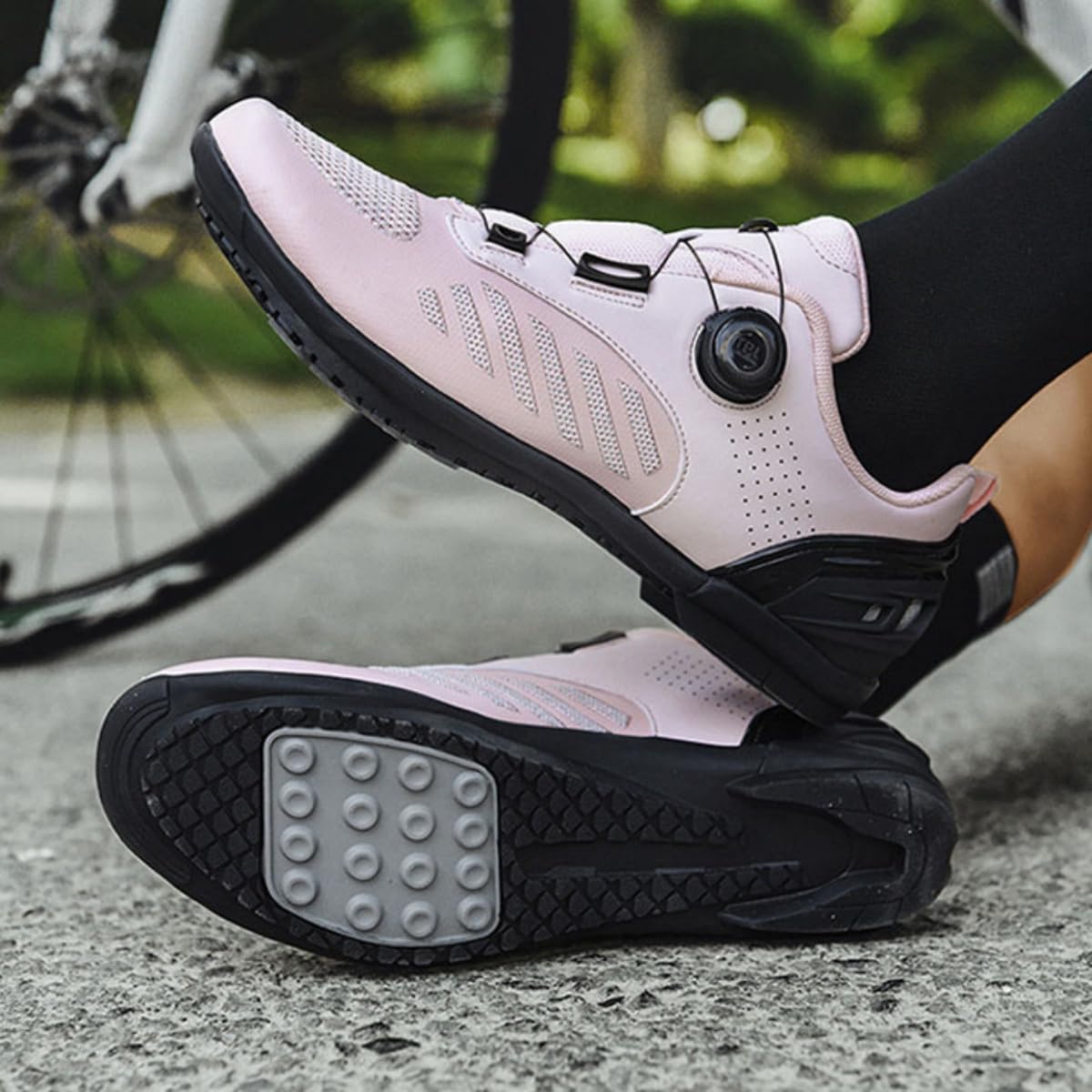 Zapatillas De Ciclismo De Carretera Unisex para Hombres Y Mujeres Zapatillas De Ciclismo De Pedal Plano Zapatillas Ligeras De Ciclismo De Spinning para Interiores Y Exteriores