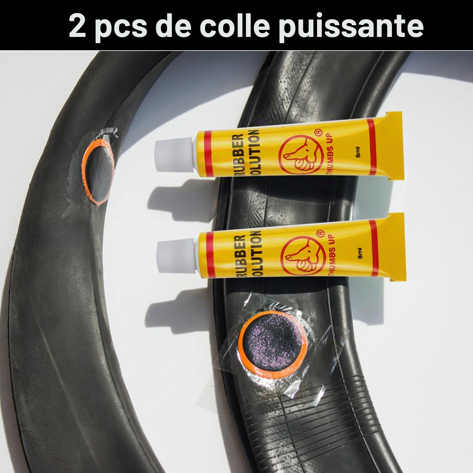 Ysimple Kit Réparation Velo 108 Pièces – Rustines, Outils, Boîte – Pour VTT Et Pneus Moto