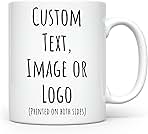 Personalized Coffee Mug | Custom Photo Text and Logo Ceramic Mug | Customized 11 Oz Tea Cup for Men & Women | Unique Gift Idea - Taza Personalizadas Design with Picture or Message | White