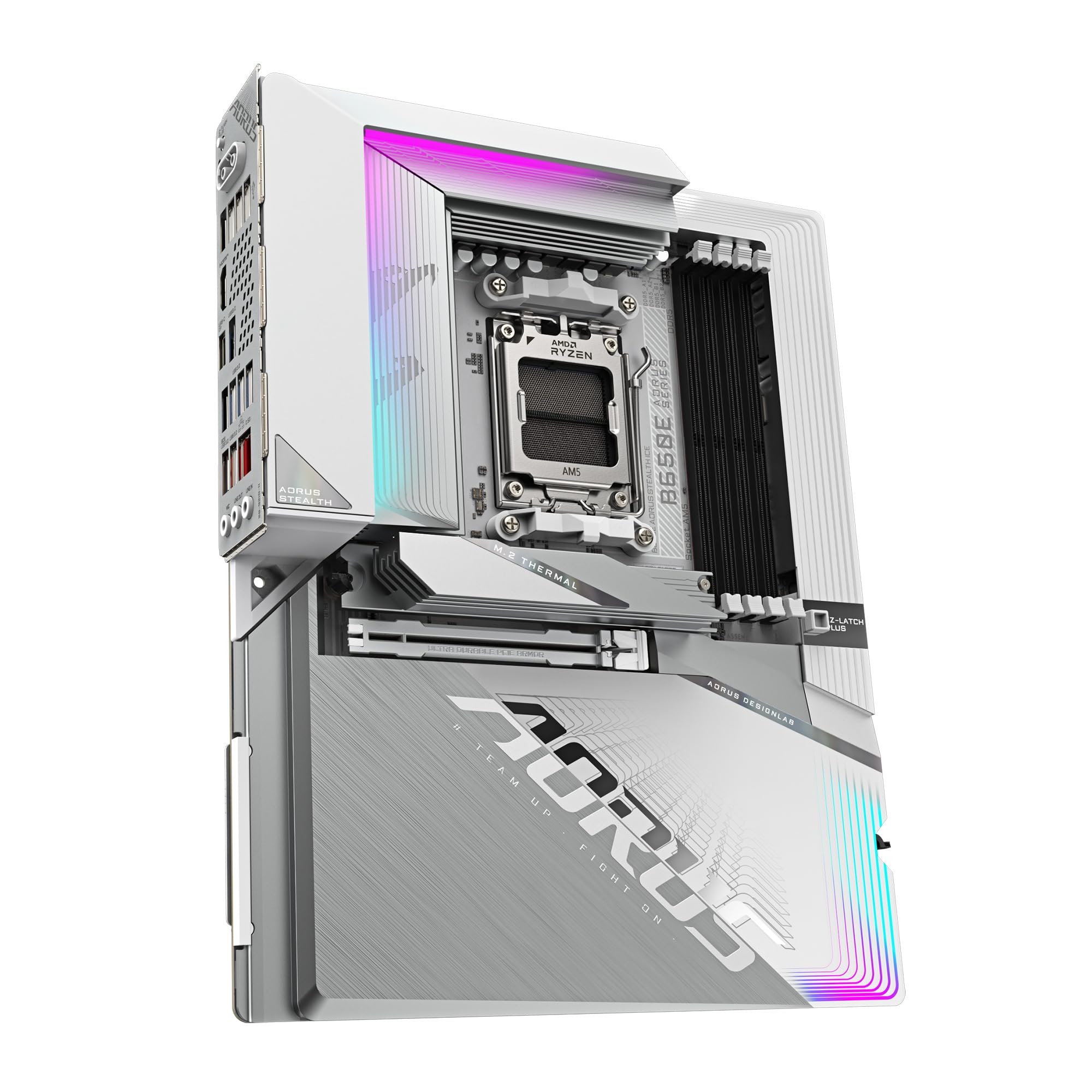 Amazon | GIGABYTE B650E AORUS STEALTH ICE 背面コネクタ
